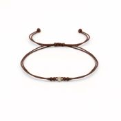 Talisa Stars Diamond Bracelet - Brown String [14 Karat Gold]-2