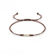 Talisa Stars Diamond Bracelet - Brown String [14 Karat Gold]-1