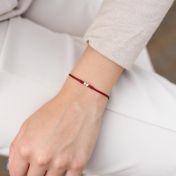 Talisa Stars Diamond Bracelet - Red String [14 Karat Gold]-2