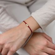 Talisa Stars Diamond Bracelet - Red String [14 Karat Gold]-2