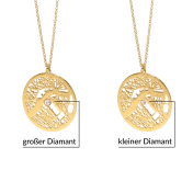 Talisa Halskette mit Kartenanhänger [750er Gold Vermeil]