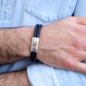 Double Layer Black Name Bracelet with Magnet