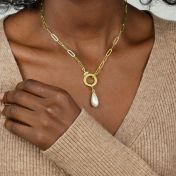 Drop Pearl Charm [18K Gold Vermeil]