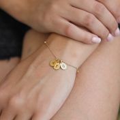 Liefdesdruppels Initialen Armband [18K Goud Verguld]