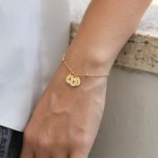 Liefdesdruppels Initialen Armband [18K Goud Verguld]