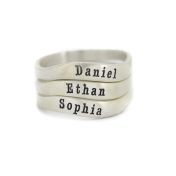 Ocean Tide Name Ring [Sterling Silver]