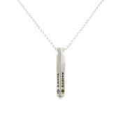 Talisa Bar Birthstone Necklace [Sterling Silver]