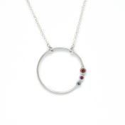 Moedersliefde Geboortesteen Ketting [Sterling Zilver]