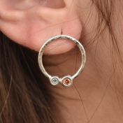 A Mother's Love Earrings Hammered [Sterling Silver]