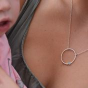 Moedersliefde Geboortesteen Ketting [Sterling Zilver]