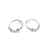 A Mother's Love Earrings Hammered [Sterling Silver]