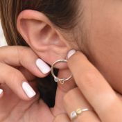 A Mother's Love Earrings Hammered [Sterling Silver]