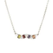 Collar de Piedras de Nacimiento Flujo de Amor [Plata de Ley] 