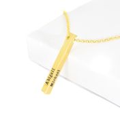 Collar de Barra Talisa Cielo [Bañado en Oro de 18K]