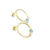 Pendientes Amor de Madre Efecto Martillado [Bañado en Oro de 18K]