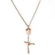 Sweet Rose Necklace [Rose Gold Plated]