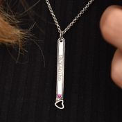 Cherry Branch with Heart Necklace [Sterling Silver]