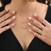 Collar Amor Materno Martillado [Oro de 14K]