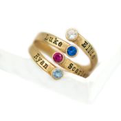 Zonnevogel Geboortesteen Ring [Goud Verguld]