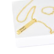 Collar de Barra Talisa Cielo [Bañado en Oro de 18K]