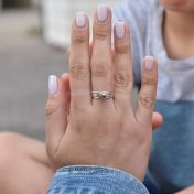 Bague Carina. Petite Pierre Ronde [Argent 925]
