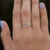 Bague Carina. Petite Pierre Ronde [Argent 925]