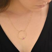 A Mother's Love Necklace Hammered [Gold Plated]