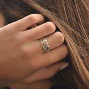 Bague Carina. Petite Pierre Ronde [Argent 925]