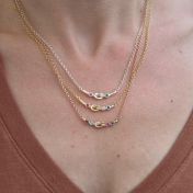 Banden van Liefde Ketting Horizontaal [Sterling Zilver]