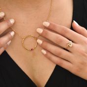 A Mother's Love Necklace Hammered [Gold Plated]