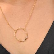 A Mother's Love Necklace Hammered [Gold Plated]
