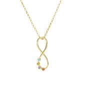 Infinity Birthstone Necklace [Gold Plated]