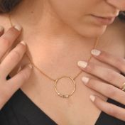 A Mother's Love Necklace Hammered [Gold Plated]