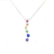 Rainbow Stream of Love Necklace [Sterling Silver]