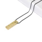 Collana a Barra Verticale con Fili della Vita [Oro 10K]