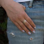 Bague Carina. Petite Pierre Ronde [Argent 925]