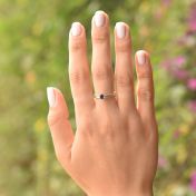 Bague Carina. Pierre Ovale Verticale [Argent 925]