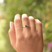 Bague Carina. Pierre Ovale Verticale [Argent 925]