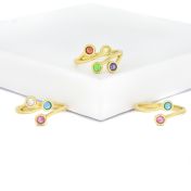 Roots Of Love Ring – 2 Stones [Gold Plated]