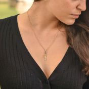 Talisa Stars Drop Birthstone Necklace [14K Gold]