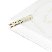 Talisa Bar Birthstone Necklace [Sterling Silver - Hammered]