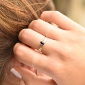 Bague Carina. Pierre Ovale Verticale [Argent 925]