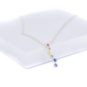 Rainbow Stream of Love Necklace [Sterling Silver]