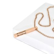 Talisa Bar Necklace [18K Rose Gold Plated] 