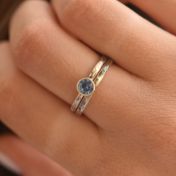 Carina Ring. Big Circle Hammered [Sterling Silver]