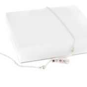 Collana Onda dell'Oceano con Pietra di Nascita [Argento 925]