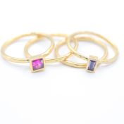 Ringe der Liebe - Gehämmert [750er vergoldet]