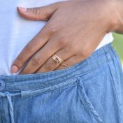 Ringe der Liebe - Gehämmert [750er vergoldet]