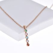 Talisa Stars Birthstone Necklace [18K Rose Gold Plated]