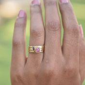 Ringe der Liebe - Gehämmert [750er vergoldet]